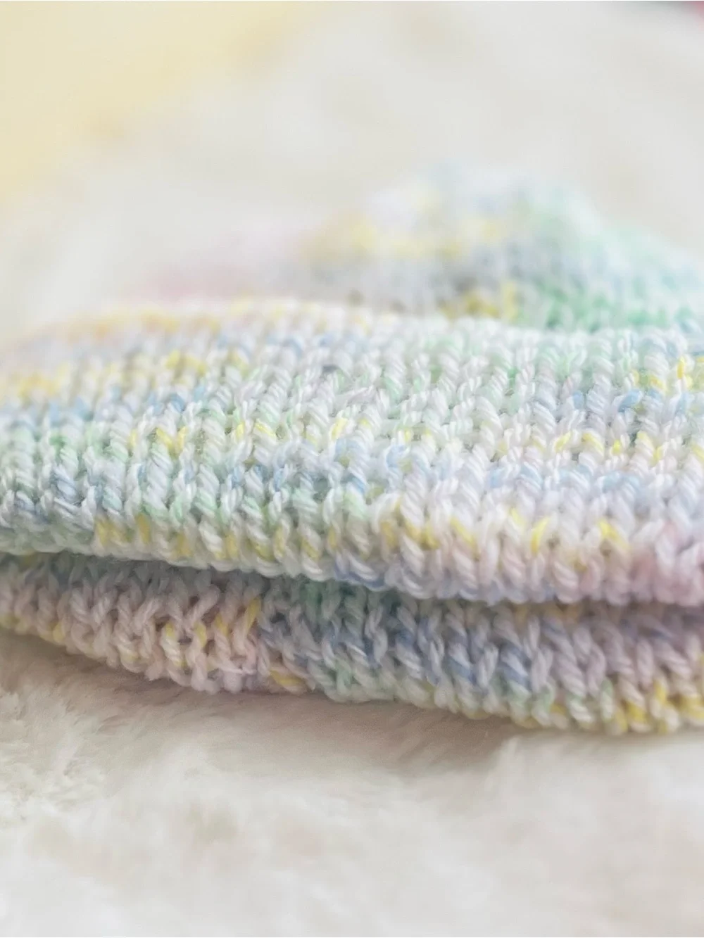 Pastel Multicolor Knit Beanie for Kids